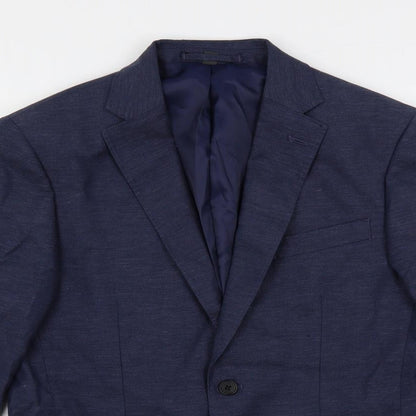 Mens UK Size 38 Marks and Spencer Regular Blue Suit Jacket