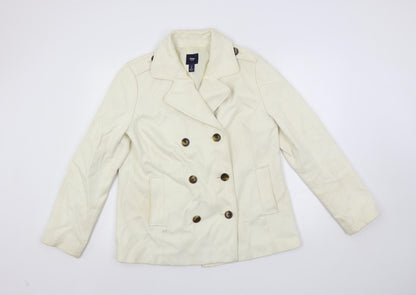 Womens UK Size L Gap Ivory Pea Coat