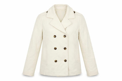 Womens UK Size L Gap Ivory Pea Coat