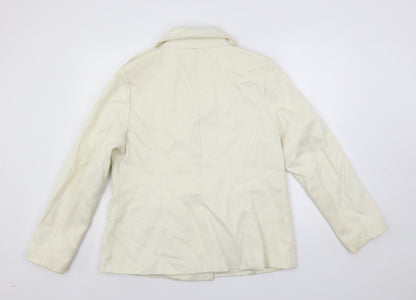 Womens UK Size L Gap Ivory Pea Coat