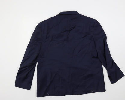 Autograph Mens Blue Wool Jacket Suit Jacket Size 46 Regular
