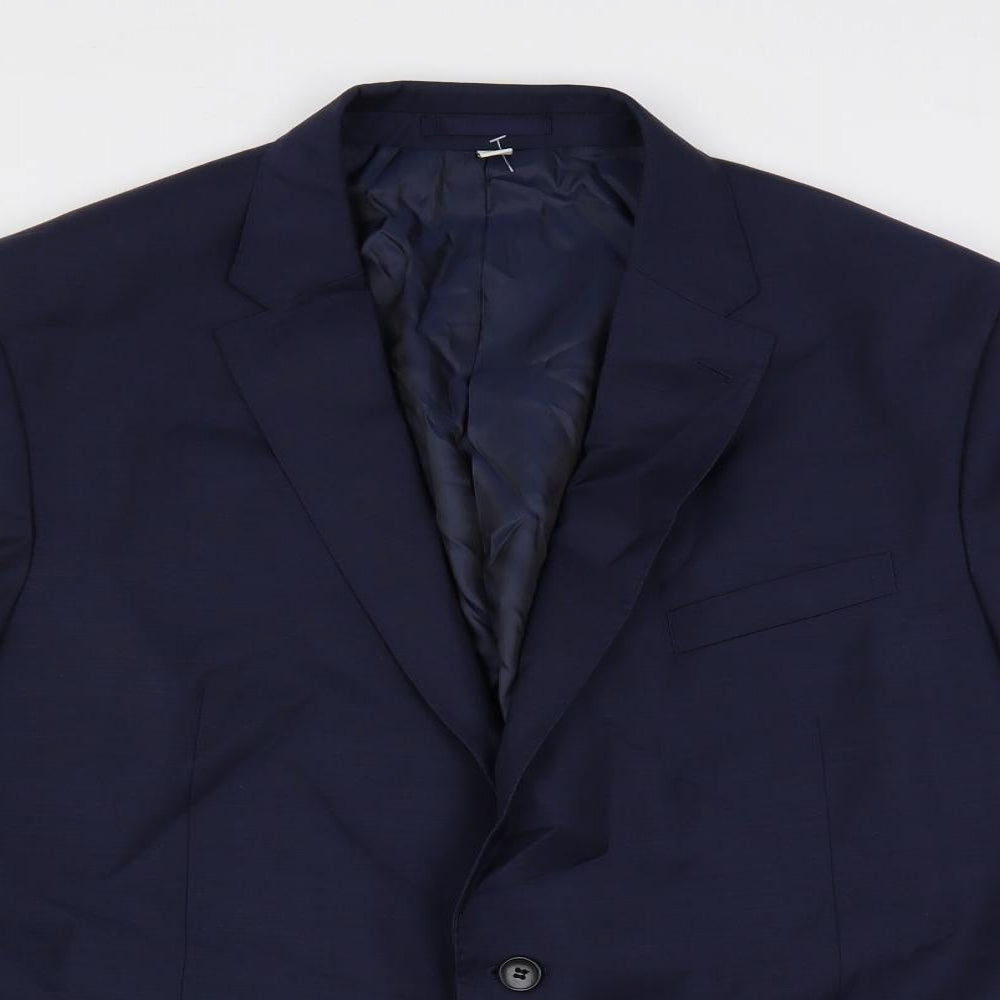 Autograph Mens Blue Wool Jacket Suit Jacket Size 46 Regular