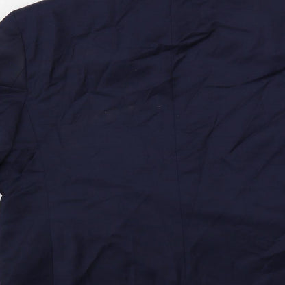 Autograph Mens Blue Wool Jacket Suit Jacket Size 46 Regular