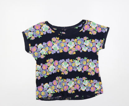 Womens UK Size 14 Marks and Spencer Blue Basic T-Shirt