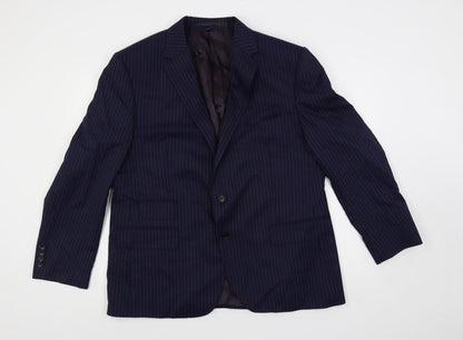 Mens UK Size 44 Marks and Spencer Regular Blue Suit Jacket