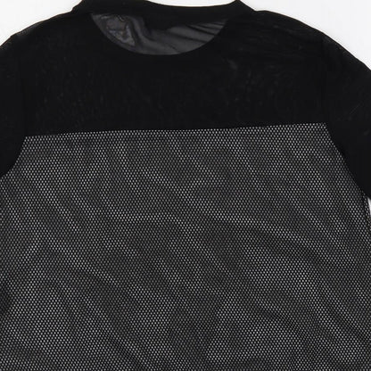Womens UK Size 10 Topshop Black Basic T-Shirt