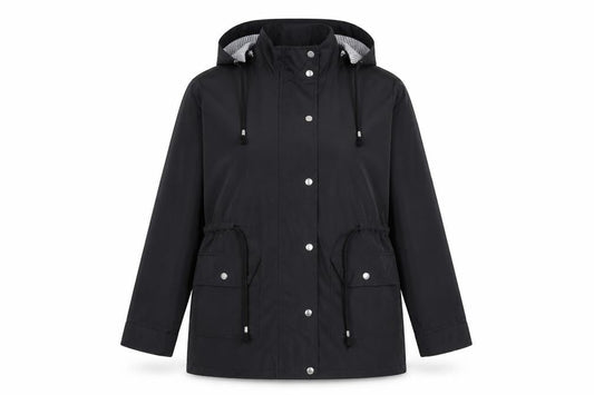 Beedee Womens Black Rain Coat Coat Size M Zip