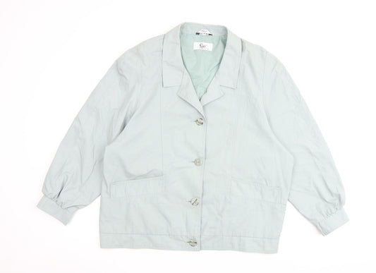 Klass Womens Blue Jacket Coat Size 18 Button