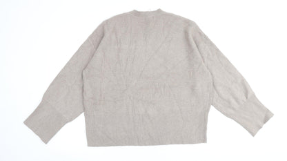 Womens UK Size L Marks and Spencer Beige Pullover Jumper