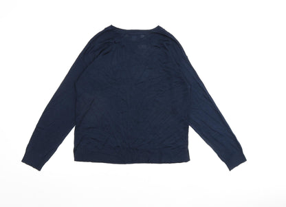 Womens UK Size S Marks and Spencer Blue Pullover Jumper