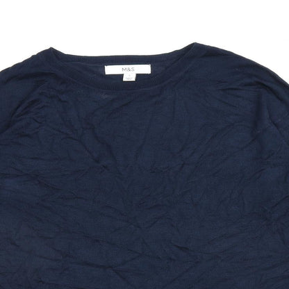 Womens UK Size S Marks and Spencer Blue Pullover Jumper