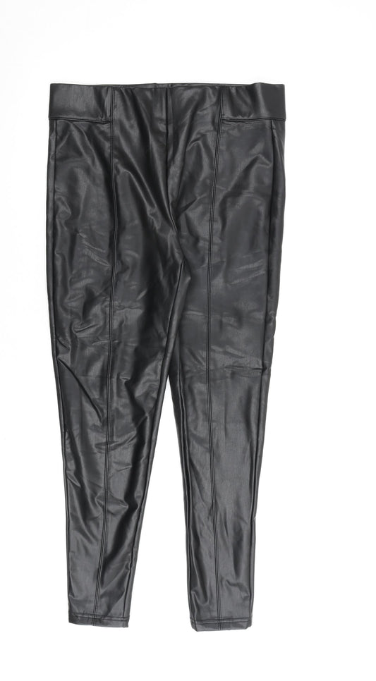 Womens UK Size 14 Marks and Spencer Regular Fit  Black Trousers