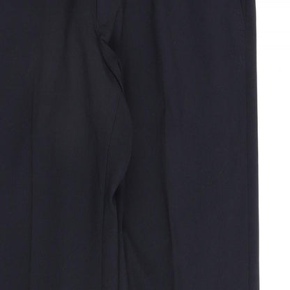 Marks and Spencer Mens Blue Polyester Trousers Size 32 in L29 in Regular Zip