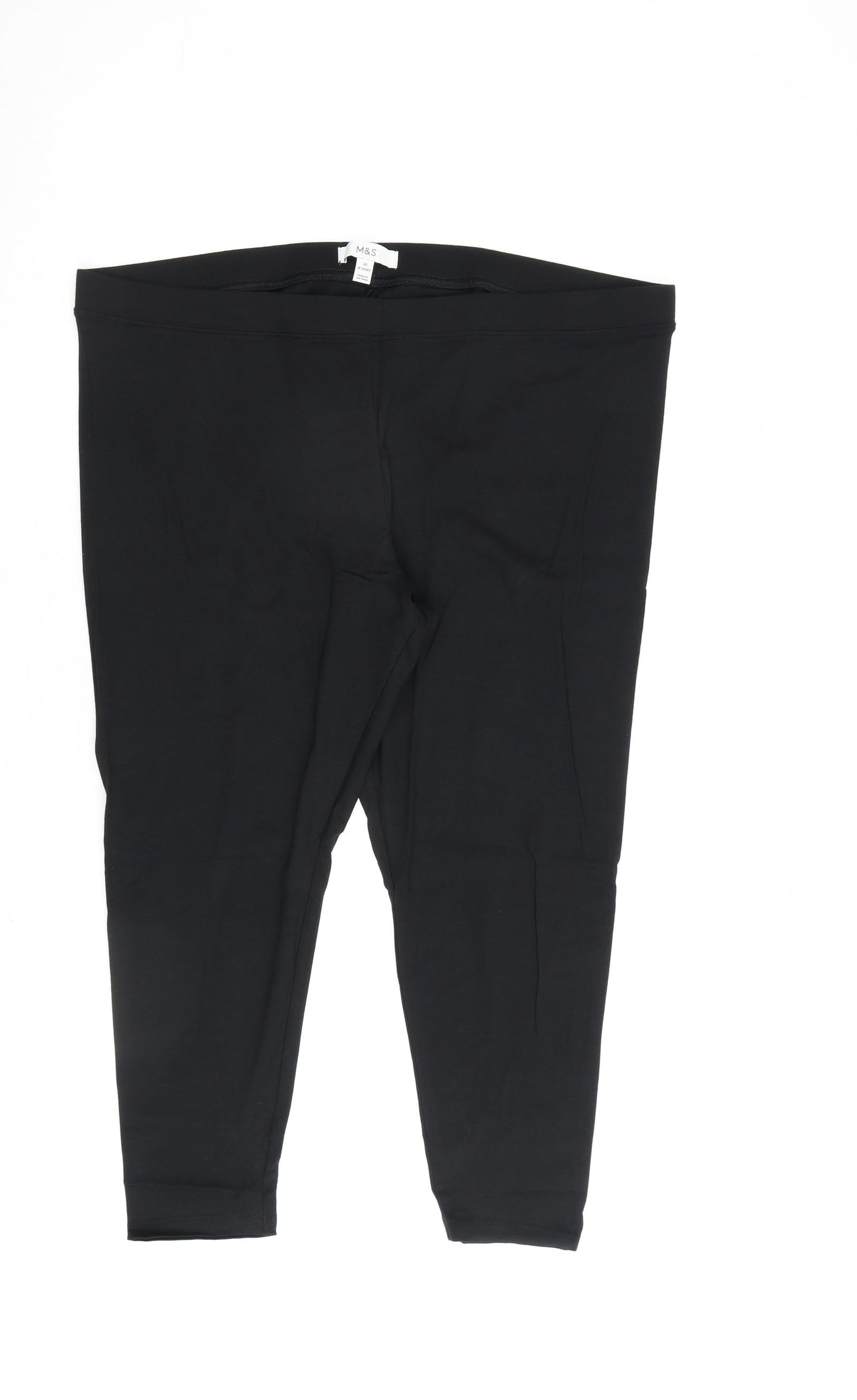 Womens UK Size 20 Marks and Spencer  Capri Black Leggings