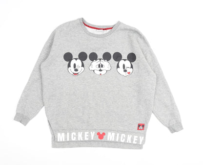 Womens UK Size 10 Disney Grey Pullover Sweatshirt