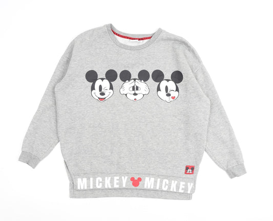 Womens UK Size 10 Disney Grey Pullover Sweatshirt