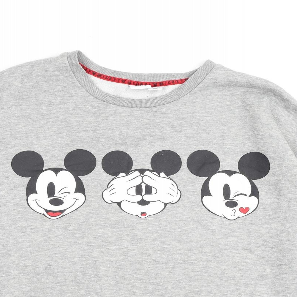 Womens UK Size 10 Disney Grey Pullover Sweatshirt