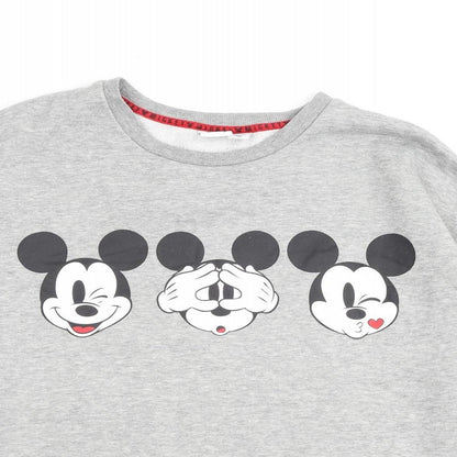 Womens UK Size 10 Disney Grey Pullover Sweatshirt