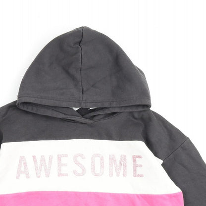 H&M Girls Multicoloured Cotton Pullover Hoodie Size 9-10 Years Pullover