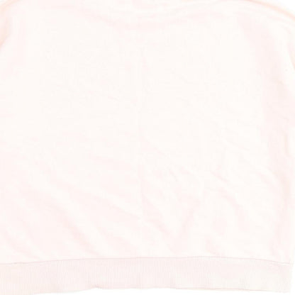 New Look Womens Pink Cotton Pullover Sweatshirt Size 6 Pullover