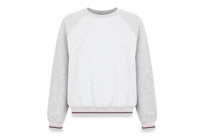 New Look Womens Grey Cotton Pullover Sweatshirt Size 6 Pullover