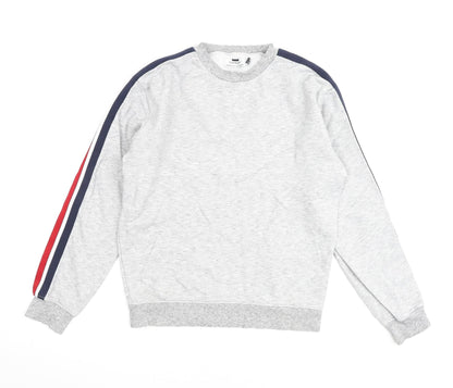 Topman Mens Grey Cotton Pullover Sweatshirt Size XS - 2xs