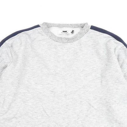 Topman Mens Grey Cotton Pullover Sweatshirt Size XS - 2xs