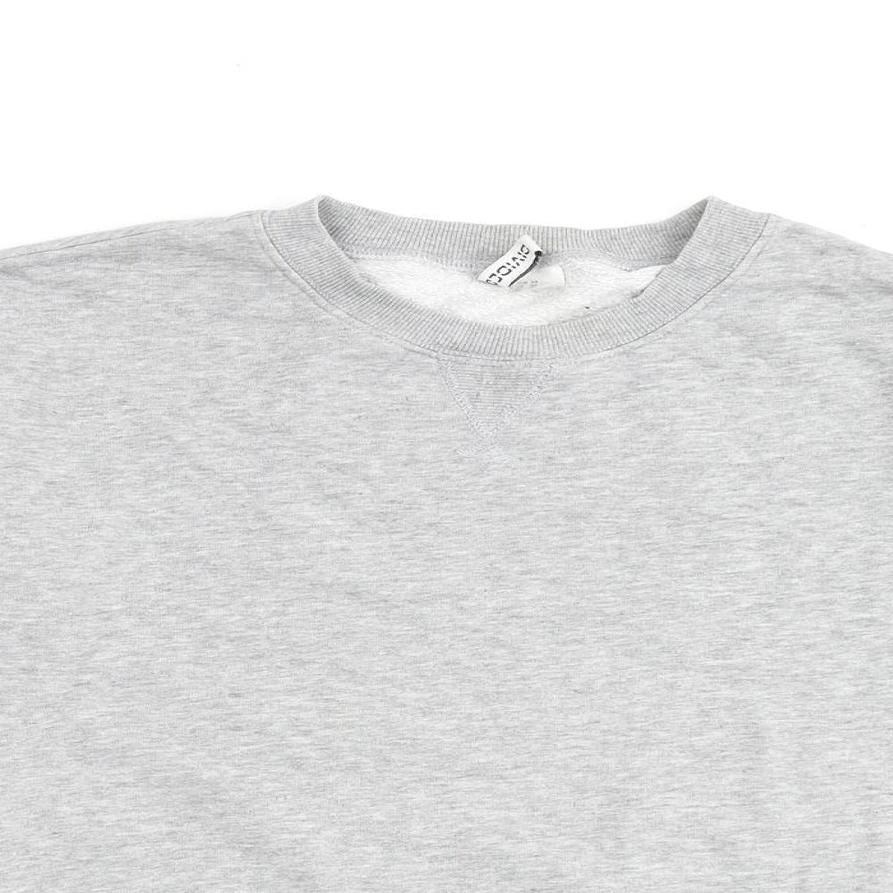 H&M Womens Grey Cotton Pullover Sweatshirt Size XS Pullover