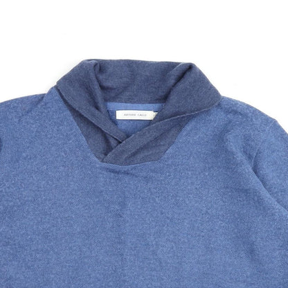 Arturo Calle Womens Blue V-Neck Acrylic Henley Jumper Size S