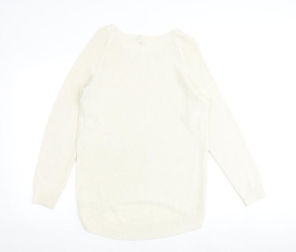 Womens UK Size S H&M Ivory Pullover Jumper