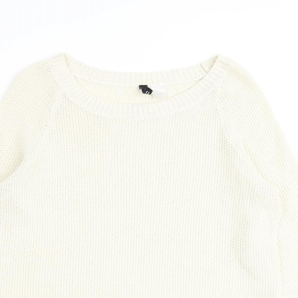 Womens UK Size S H&M Ivory Pullover Jumper