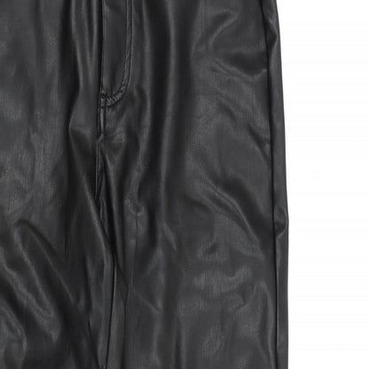 Only Womens Black Polyester Trousers Size S L27 in Regular Zip