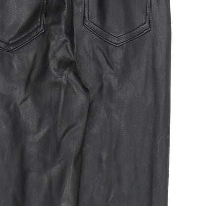 Only Womens Black Polyester Trousers Size S L27 in Regular Zip