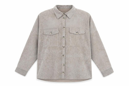 Stradivarius Womens Brown Cotton Basic Button-Up Size S Collared