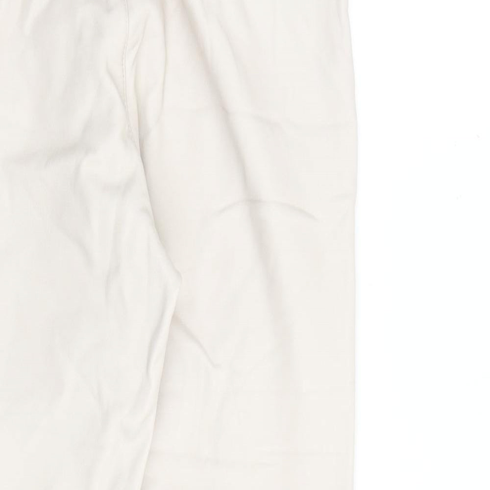 Topshop Womens Beige Polyurethane Trousers Size 10 L24 in Regular Zip