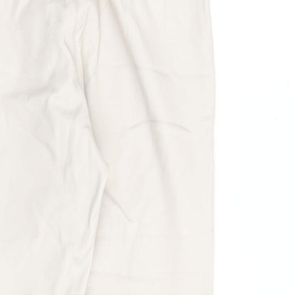 Topshop Womens Beige Polyurethane Trousers Size 10 L24 in Regular Zip