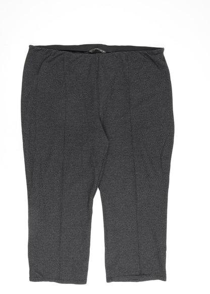 Bonmarché Womens Grey Polyester Trousers Size 24 L25 in Regular