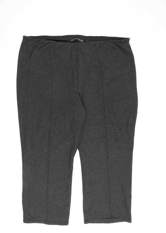 Bonmarché Womens Grey Polyester Trousers Size 24 L25 in Regular