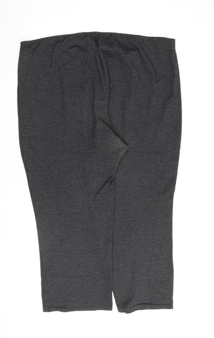 Bonmarché Womens Grey Polyester Trousers Size 24 L25 in Regular