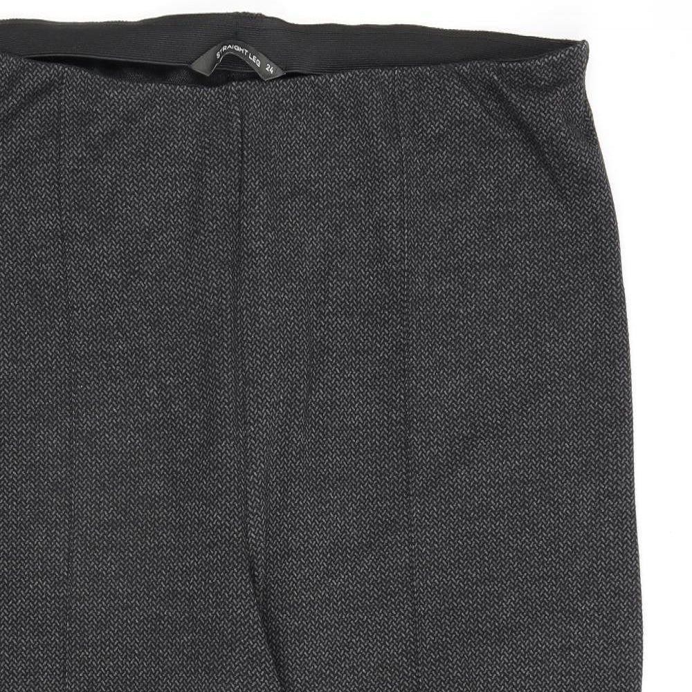 Bonmarché Womens Grey Polyester Trousers Size 24 L25 in Regular