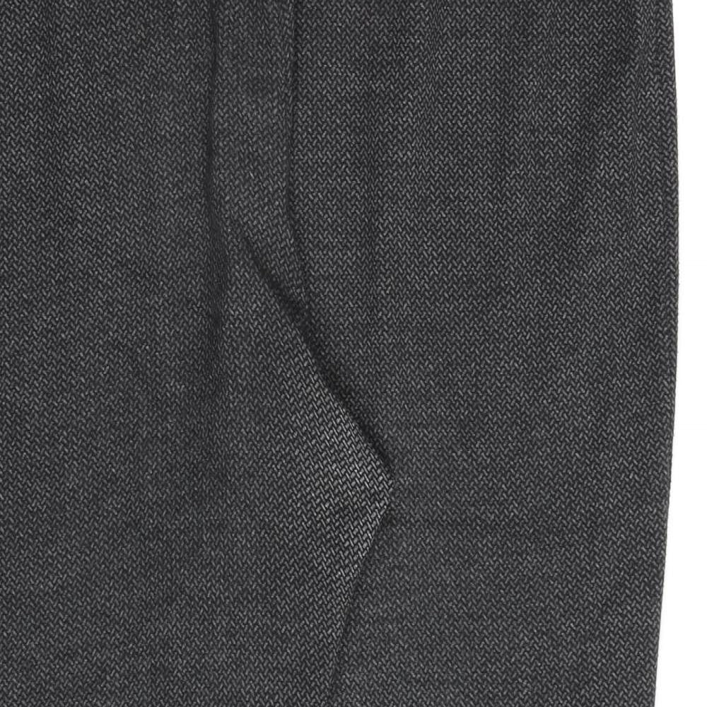 Bonmarché Womens Grey Polyester Trousers Size 24 L25 in Regular
