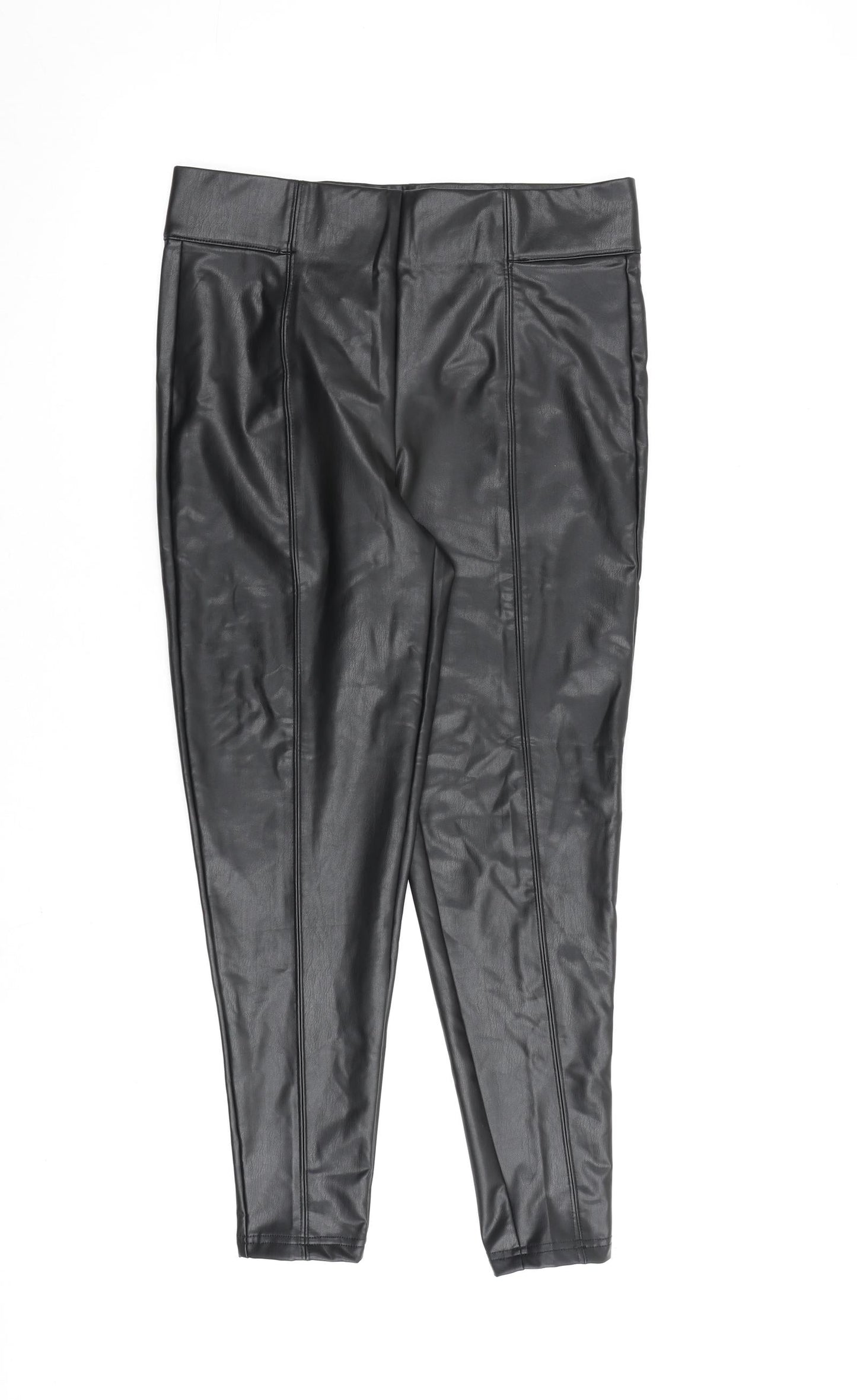 Womens UK Size 12 Marks and Spencer Regular Fit  Black Trousers