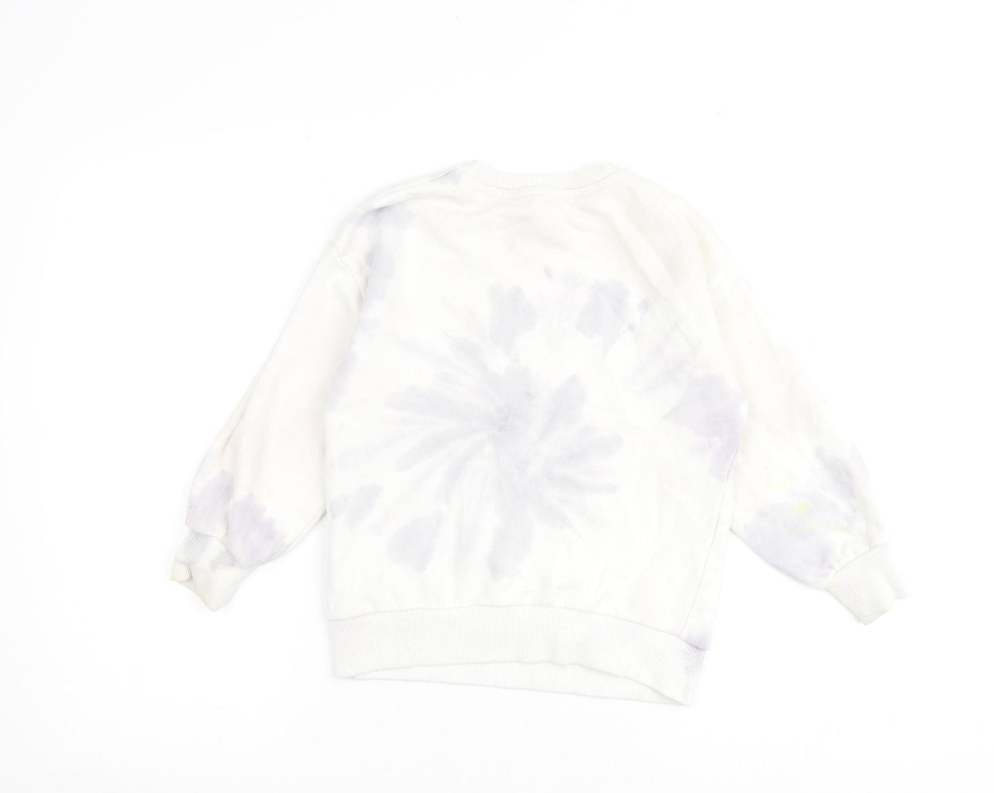 Zara Girls White 100% Cotton Pullover Sweatshirt Size 7 Years Pullover