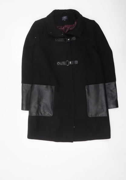 Womens UK Size 12 Marks and Spencer Black Overcoat