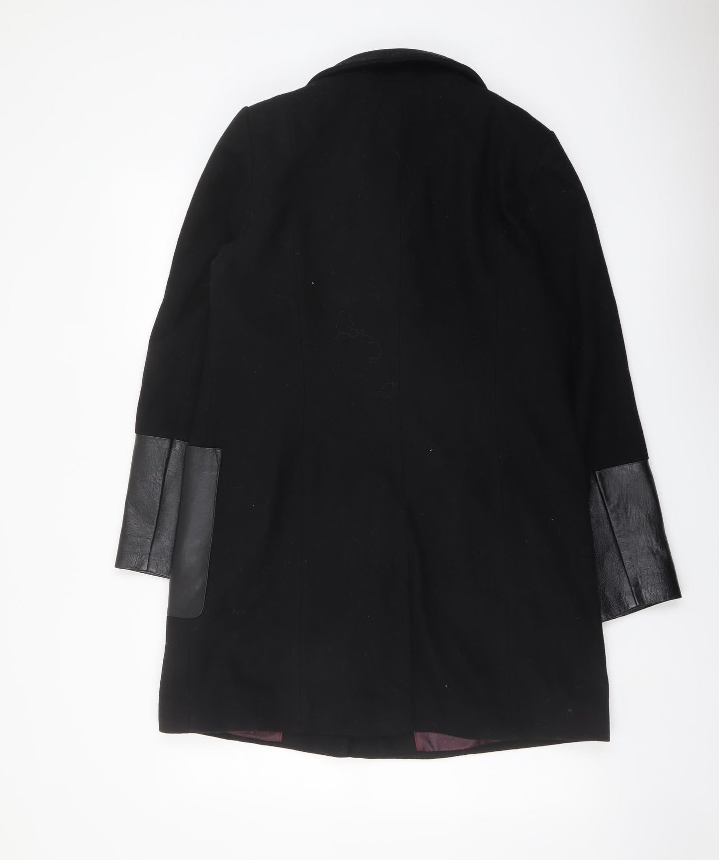 Womens UK Size 12 Marks and Spencer Black Overcoat