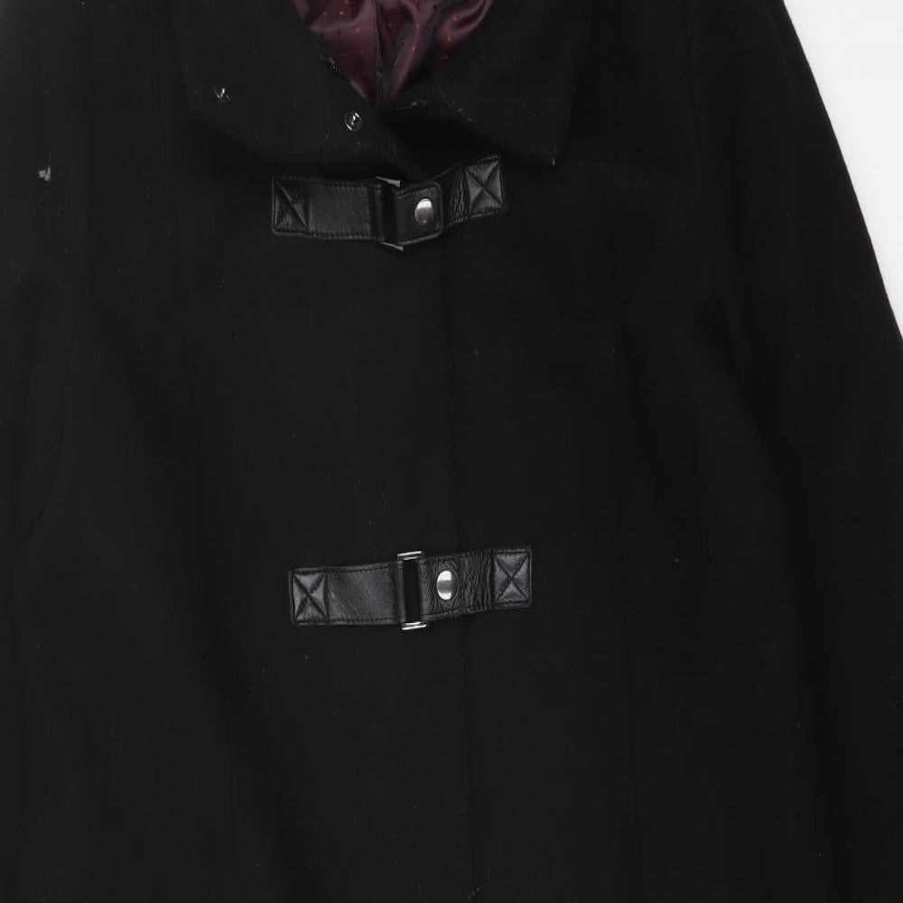 Womens UK Size 12 Marks and Spencer Black Overcoat