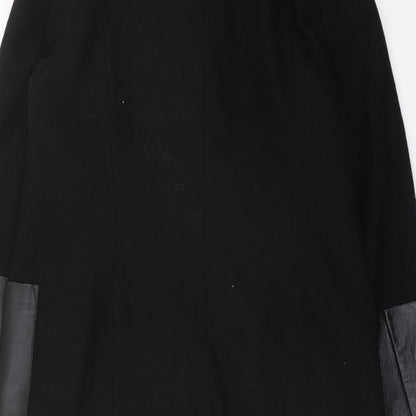 Womens UK Size 12 Marks and Spencer Black Overcoat