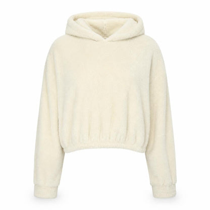 PRETTYLITTLETHING Womens Ivory Polyester Pullover Hoodie Size M Pullover