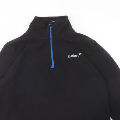 Glert Womens Black Polyester Pullover Sweatshirt Size XS Zip