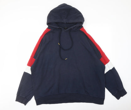 Mens UK Size L H&M Blue Pullover Hoodie